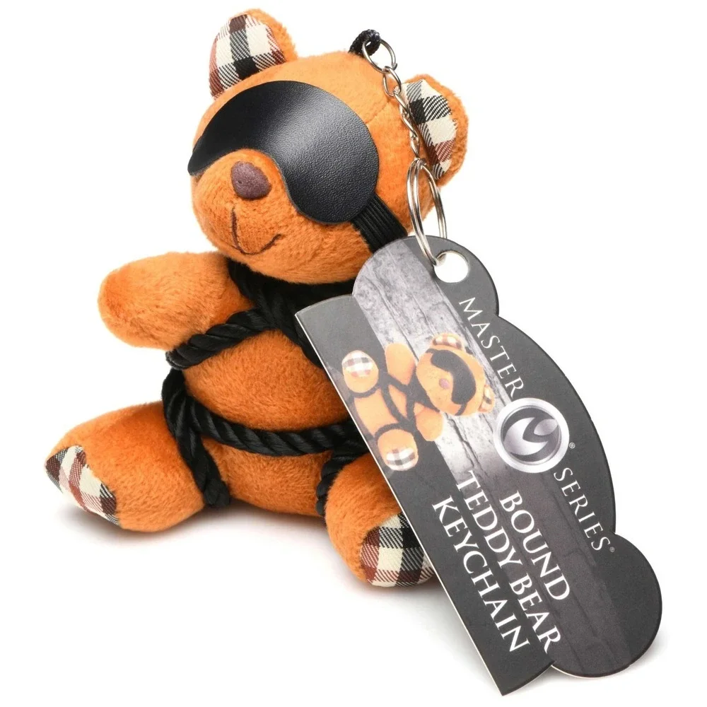 Master Series BDSM Teddy Bear Keychain Blindfold Rope Detail‎ Novelty Party Gift